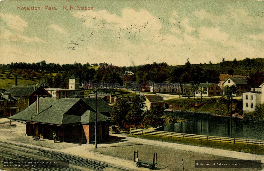 Postcard: Royalston, Massachusetts Railroad Station